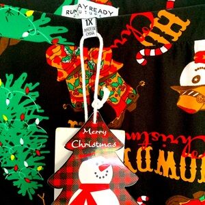 NWT cowboy boots Christmas leggings